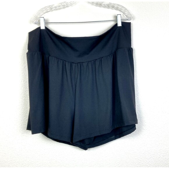 Halara Womens NWT High Waist Shorts Size 3X Black Hidden Pockets 4" Inseam Yoga - Picture 1 of 8